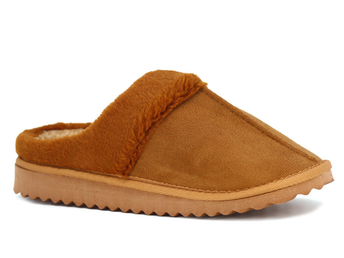 Auris Zenne Kürklü Gondol Ev Terliği Taba 