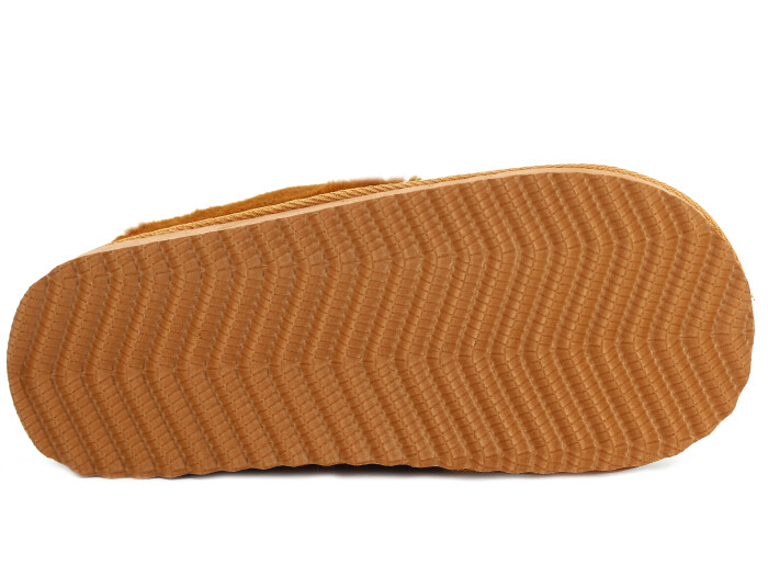 Auris Zenne Kürklü Gondol Ev Terliği Taba - 3