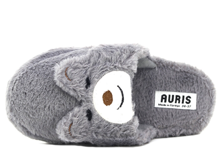 Auris Zenne MY Hayvanlı Kapalı Ev Terliği Pandalı Füme - Auris (1)