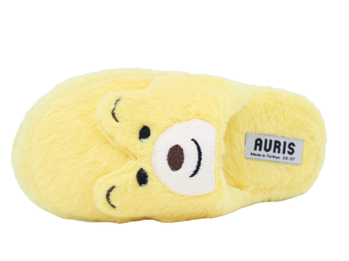 Auris Zenne MY Hayvanlı Kapalı Ev Terliği Pandalı Sarı - Auris (1)