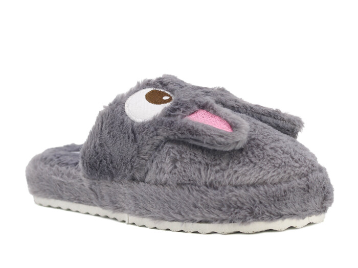 Auris Zenne MY Hayvanlı Kapalı Ev Terliği Tavşanlı Füme - Auris