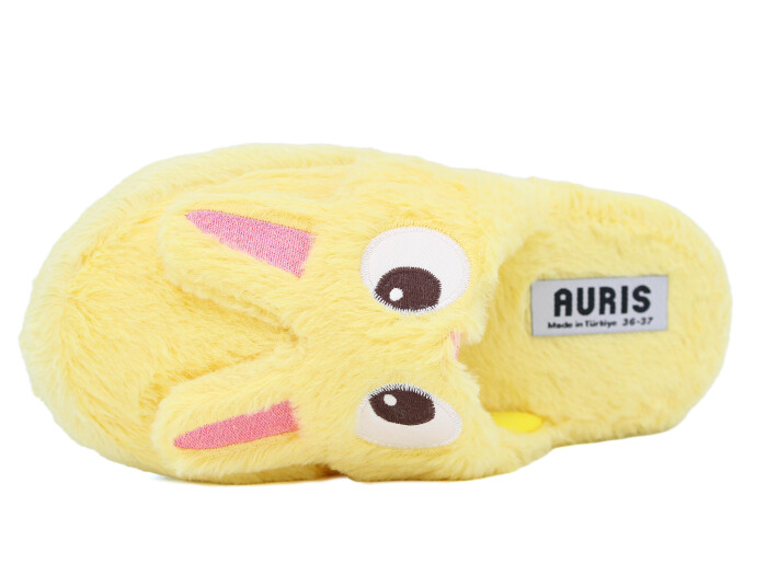 Auris Zenne MY Hayvanlı Kapalı Ev Terliği Tavşanlı Sarı - Auris (1)