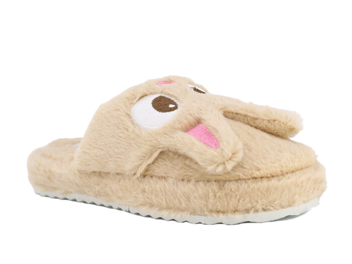 Auris Zenne MY Hayvanlı Kapalı Ev Terliği Tavşanlı Vizon - Auris