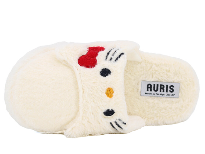 Auris Zenne MY Hayvanlı Kapalı Ev Terliği Ekru - Auris (1)