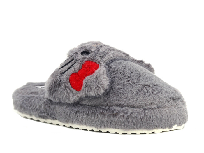 Auris Zenne MY Hayvanlı Kapalı Ev Terliği Füme - Auris