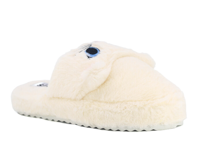 Auris Zenne MY Hayvanlı Kapalı Ev Terliği Kedili Ekru - Auris