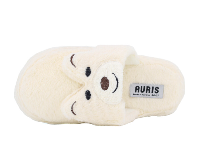 Auris Zenne MY Hayvanlı Kapalı Ev Terliği Pandalı Ekru - Auris (1)