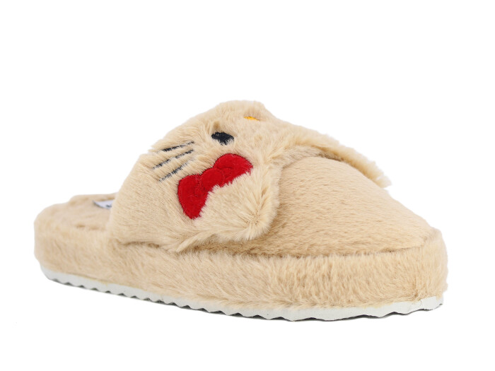 Auris Zenne MY Hayvanlı Kapalı Ev Terliği Vizon - Auris