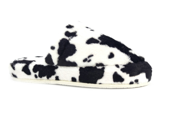 Auris Zenne MS Kapalı Atom Ev Terliği Dalmaçyalı Siyah - Beyaz - Auris