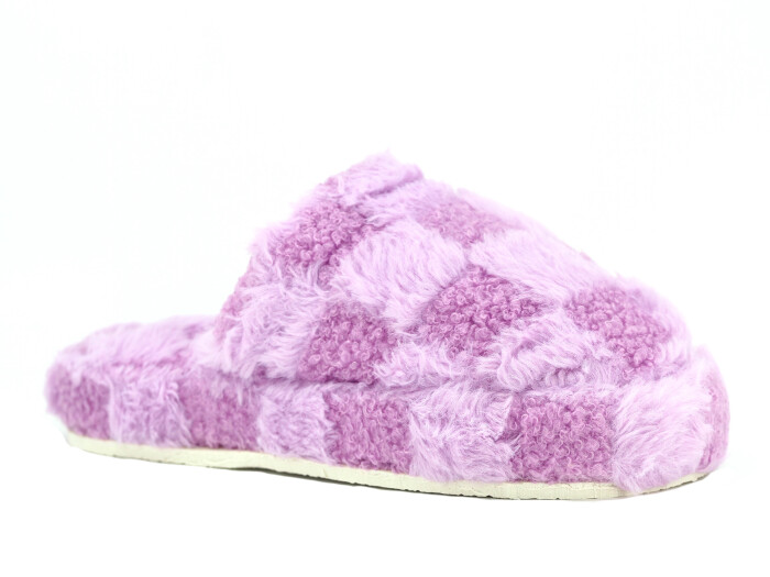 Auris Zenne MS Kapalı Atom Ev Terliği Kareli Mor - Auris