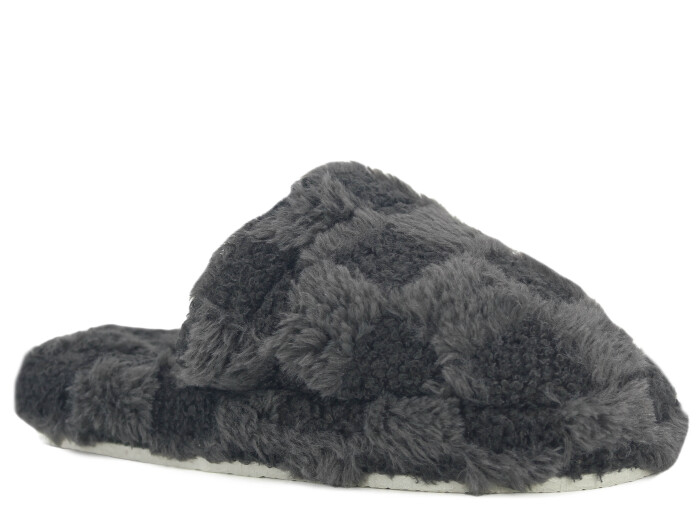 Auris Zenne MS Kapalı Atom Ev Terliği Kareli Siyah 