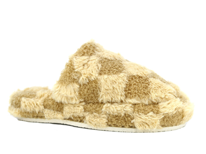 Auris Zenne MS Kapalı Atom Ev Terliği Kareli Vizon - Auris