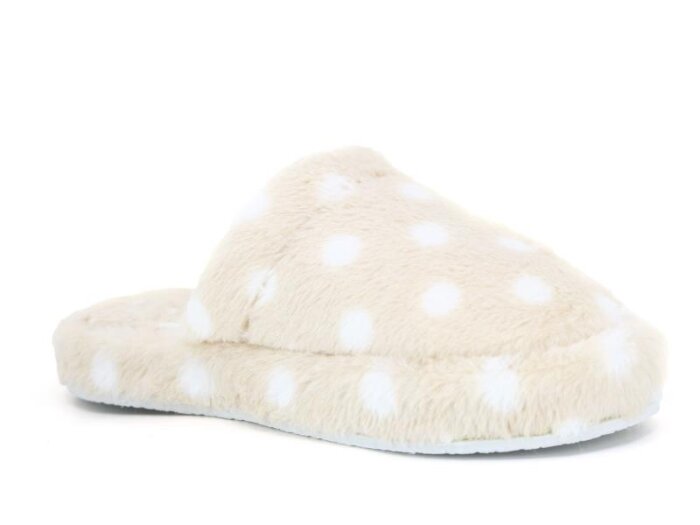 Auris Zenne MS Kapalı Atom Ev Terliği Puantiyeli Bej - Auris