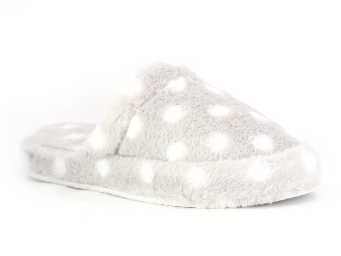 Auris Zenne MS Kapalı Atom Ev Terliği Puantiyeli Gri - Auris