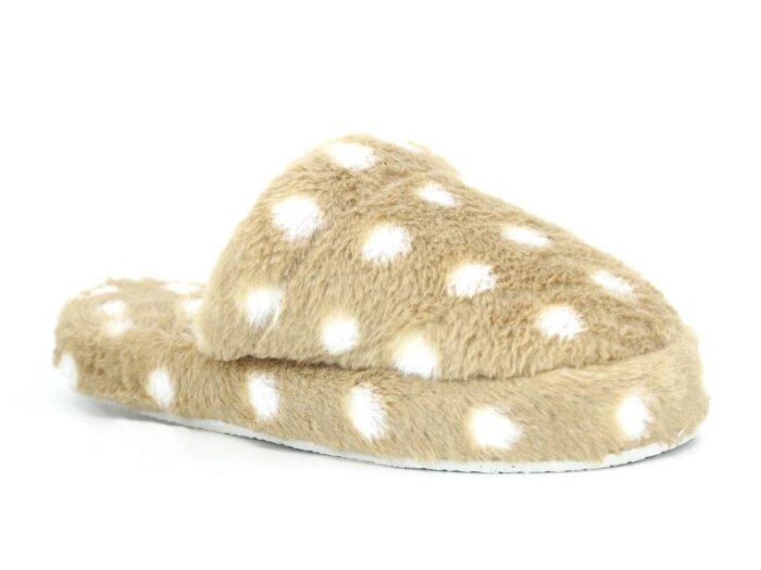 Auris Zenne MS Kapalı Atom Ev Terliği Puantiyeli Kahve - Auris