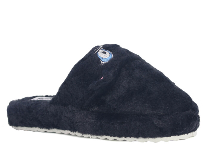 Auris Zenne MY Hayvanlı Kapalı Ev Terliği Kedili Siyah - 1