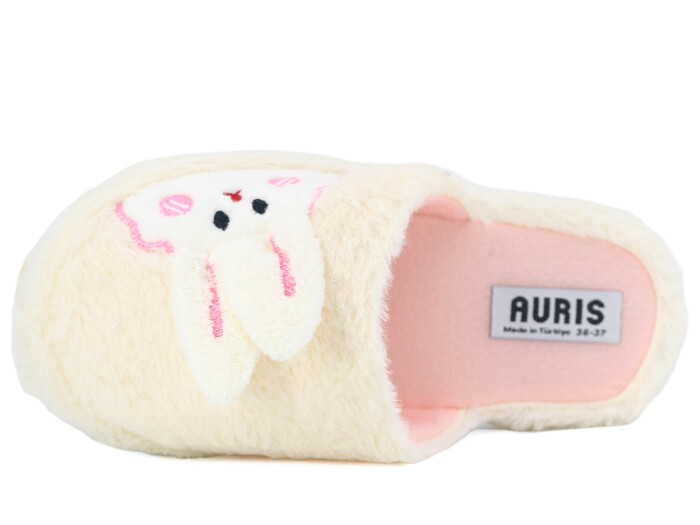 Auris Zenne MY Tavşan Kapalı Ev Terliği Ekru - 2