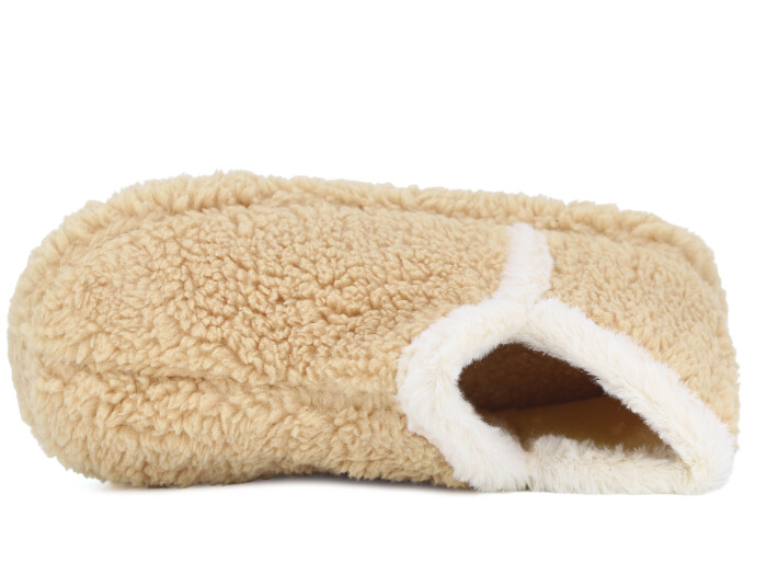 Auris Zenne Peluş FL Ev Ayakkabısı Camel - Auris (1)