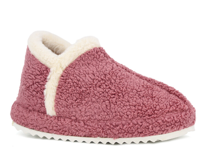 Auris Zenne Peluş FL Ev Ayakkabısı Mor - Auris