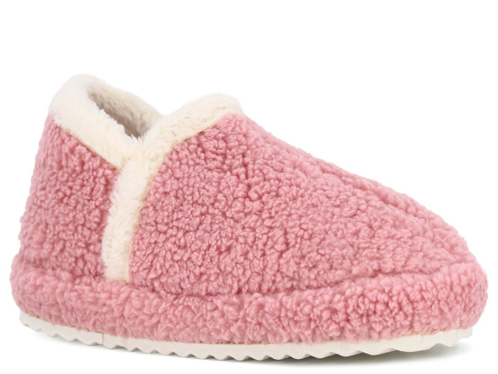 Auris Zenne Peluş FL Ev Ayakkabısı Pembe - Auris