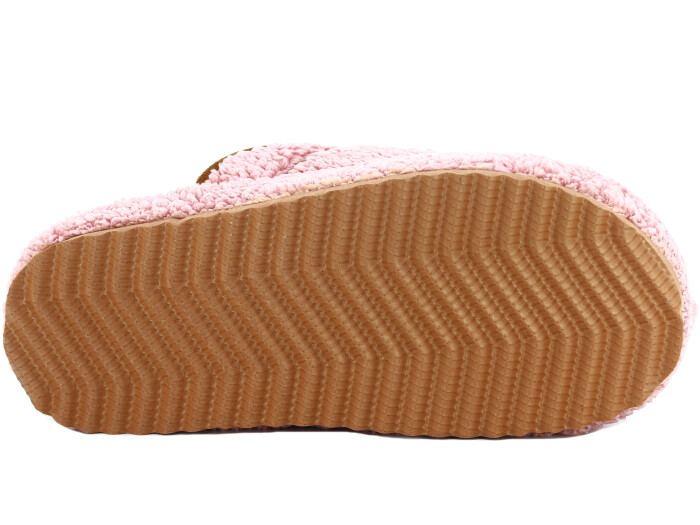 Auris Zenne PW Fiyonklu Peluş Ev Terliği Pembe - 3