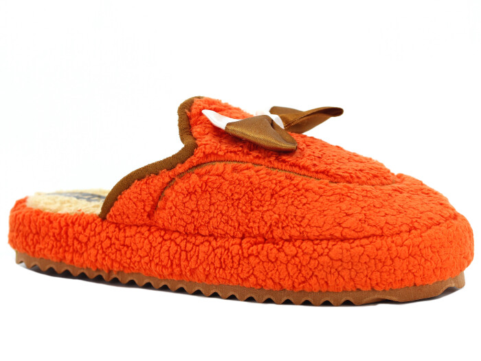 Auris Zenne PW Fiyonklu Peluş Ev Terliği Turuncu - Auris