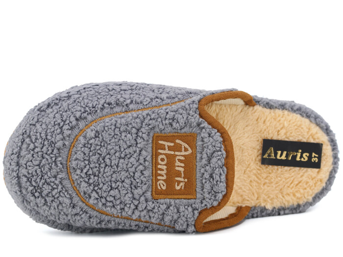 Auris Zenne PW Home Peluş Ev Terliği Gri - Auris (1)
