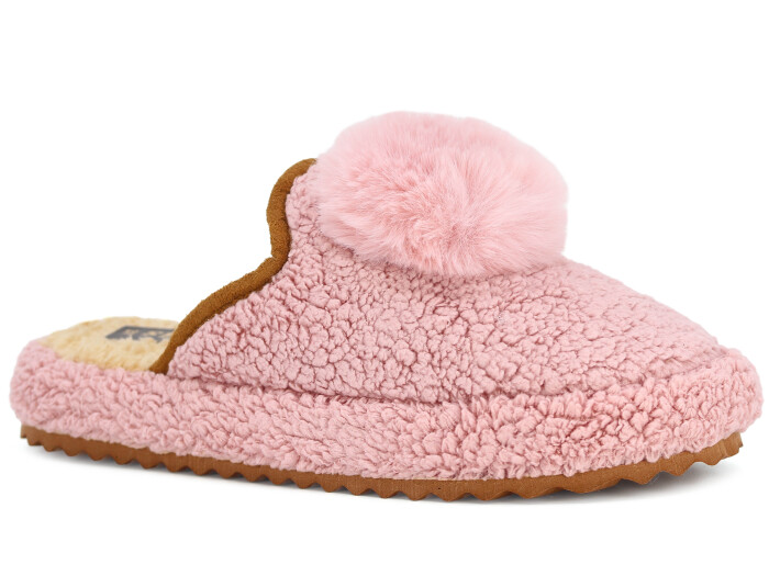 Auris Zenne PW Ponpon Peluş Ev Terliği Pudra - Auris