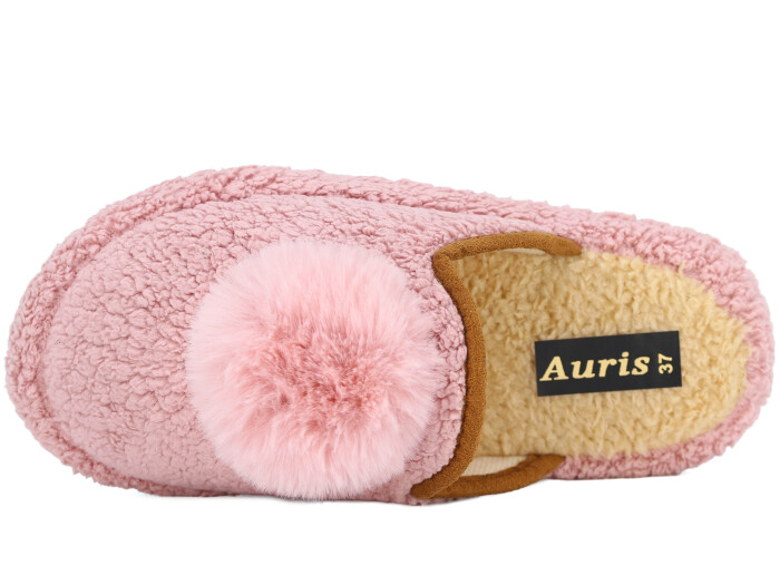 Auris Zenne PW Ponpon Peluş Ev Terliği Pudra - Auris (1)