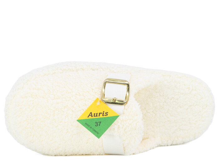 Auris Zenne ŞK Tokalı Ev Terliği Ekru - Auris (1)