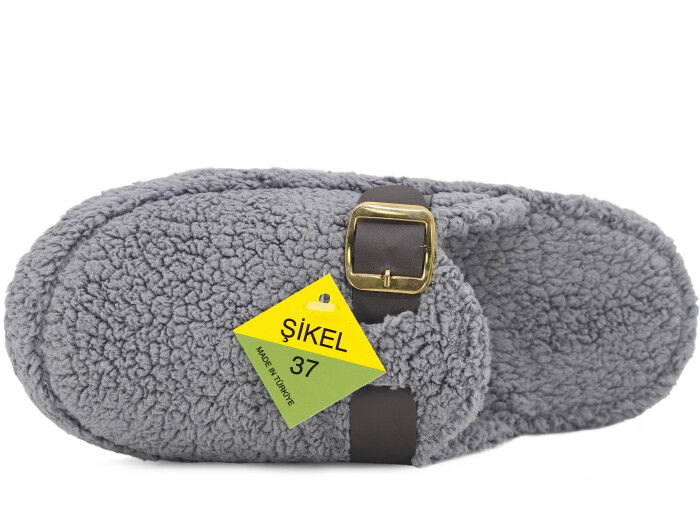 Auris Zenne ŞK Tokalı Ev Terliği Gri - Auris (1)