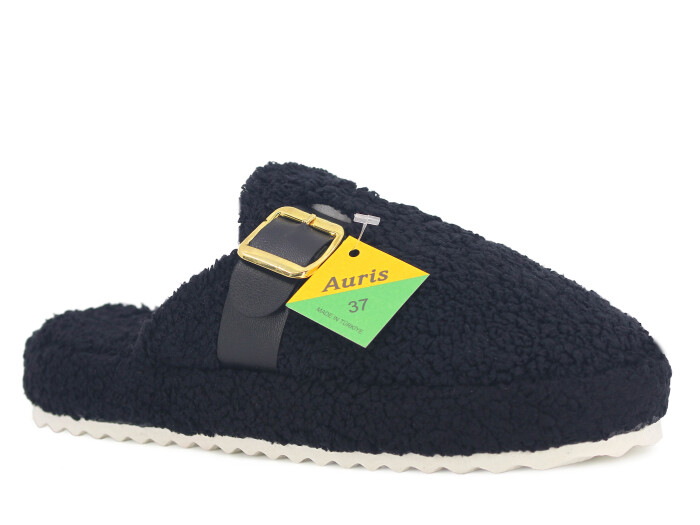 Auris Zenne ŞK Tokalı Ev Terliği Siyah - 1