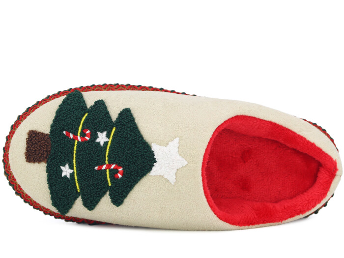 Auris Zenne SL Noel Ağacı Gondol Ev Terliği Bej - Auris (1)