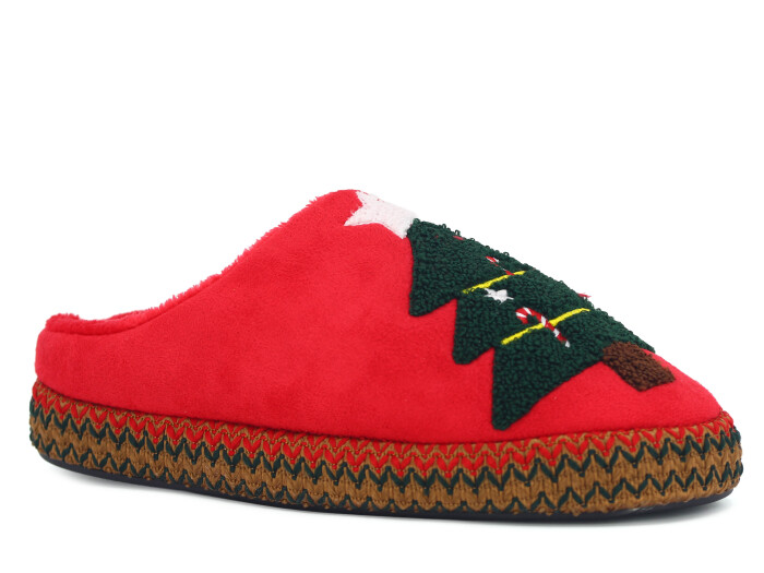 Auris Zenne SL Noel Ağacı Gondol Ev Terliği Kırmızı - Auris