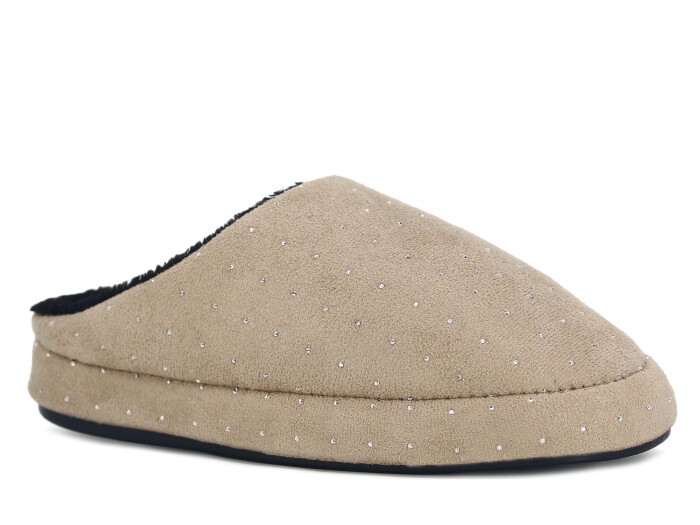 Auris Zenne SL Taşlı Gondol Ev Terliği Bej 