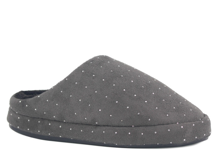 Auris Zenne SL Taşlı Gondol Ev Terliği Gri - 1