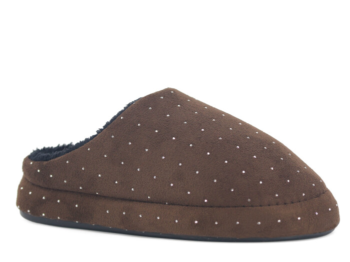 Auris Zenne SL Taşlı Gondol Ev Terliği Kahve - 1