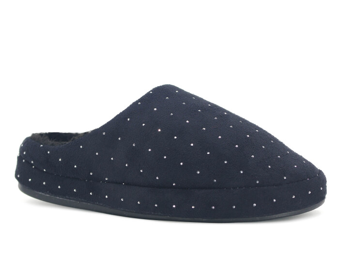 Auris Zenne SL Taşlı Gondol Ev Terliği Siyah - 1