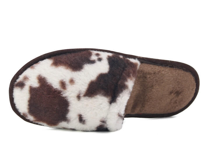 Auris Zenne Tavşan Tüylü Ev Terliği Dalmaçyalı Kahve - Auris (1)