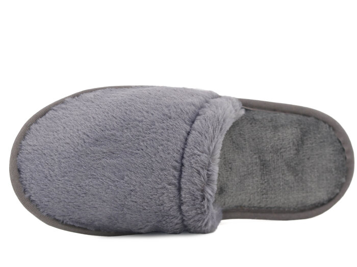 Auris Zenne Tavşan Tüylü Ev Terliği Gri - Auris (1)