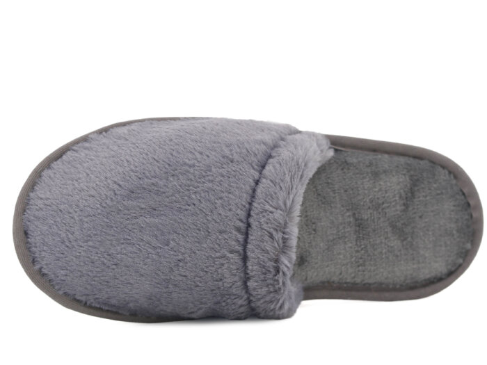 Auris Zenne Tavşan Tüylü Ev Terliği Gri - 2