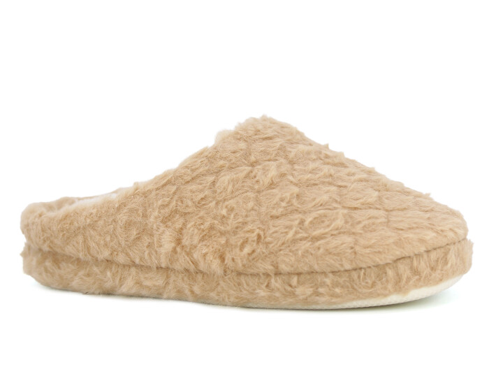 Auris Zenne Termo Taban Baklava Desen Kapalı Gondol Ev Terliği Camel - 1