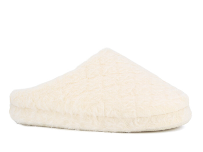 Auris Zenne Termo Taban Baklava Desen Kapalı Gondol Ev Terliği Ekru - Auris