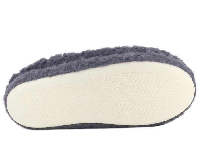 Auris Zenne Termo Taban Baklava Desen Kapalı Gondol Ev Terliği Gri - 3