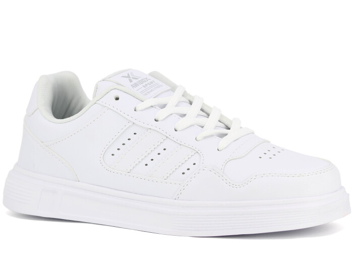 Awidox Merdane 056 Cilt Spor Ayakkabı Beyaz - Gümüş - Awidox