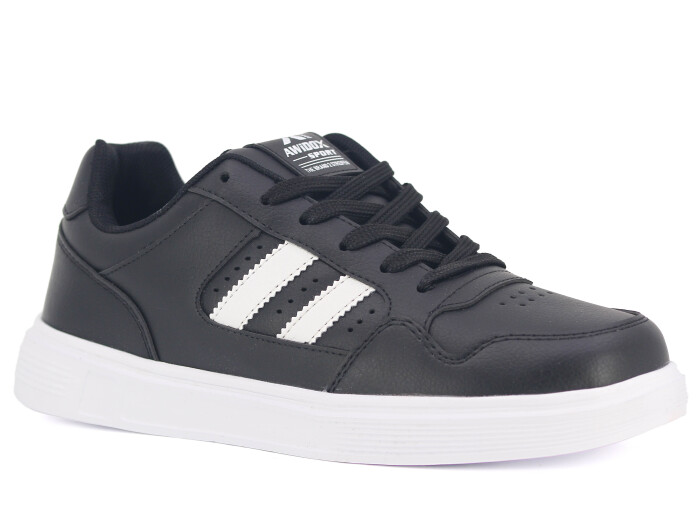 Awidox Merdane 056 Cilt Spor Ayakkabı Siyah - Beyaz - 1