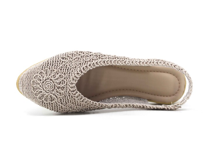 Aybar Zenne Dantelli Sandalet Bej - Aybar (1)