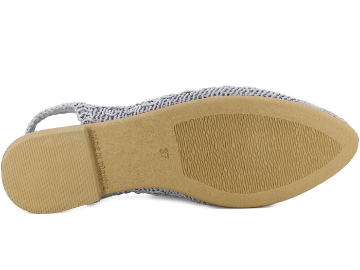 Aybar Zenne Dantelli Sandalet Gri - 3