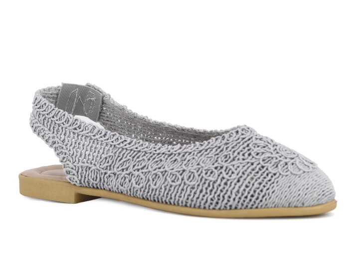 Aybar Zenne Dantelli Sandalet Gri - Aybar