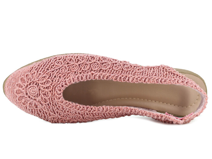 Aybar Zenne Dantelli Sandalet Pudra - 2